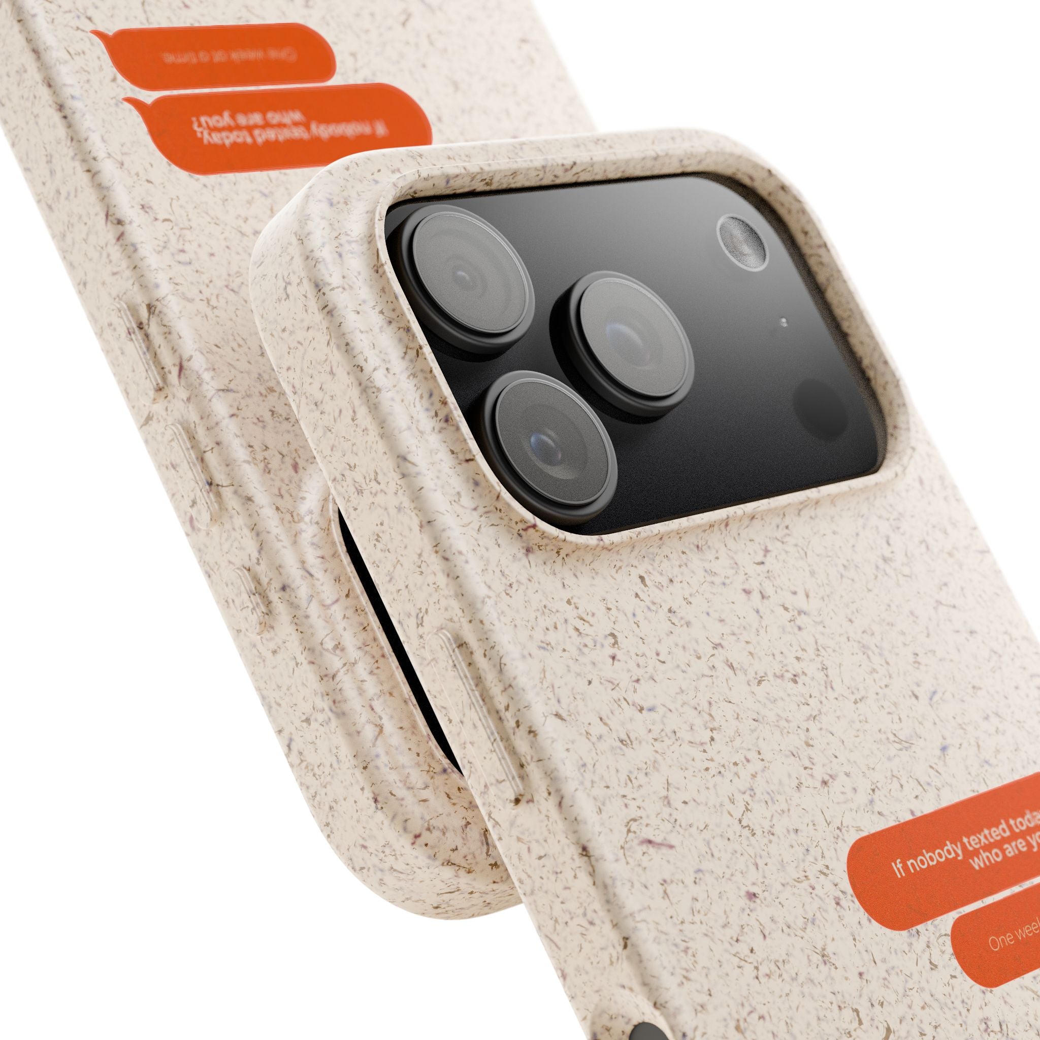 Biodegradable phone case | neutral speckled eco case