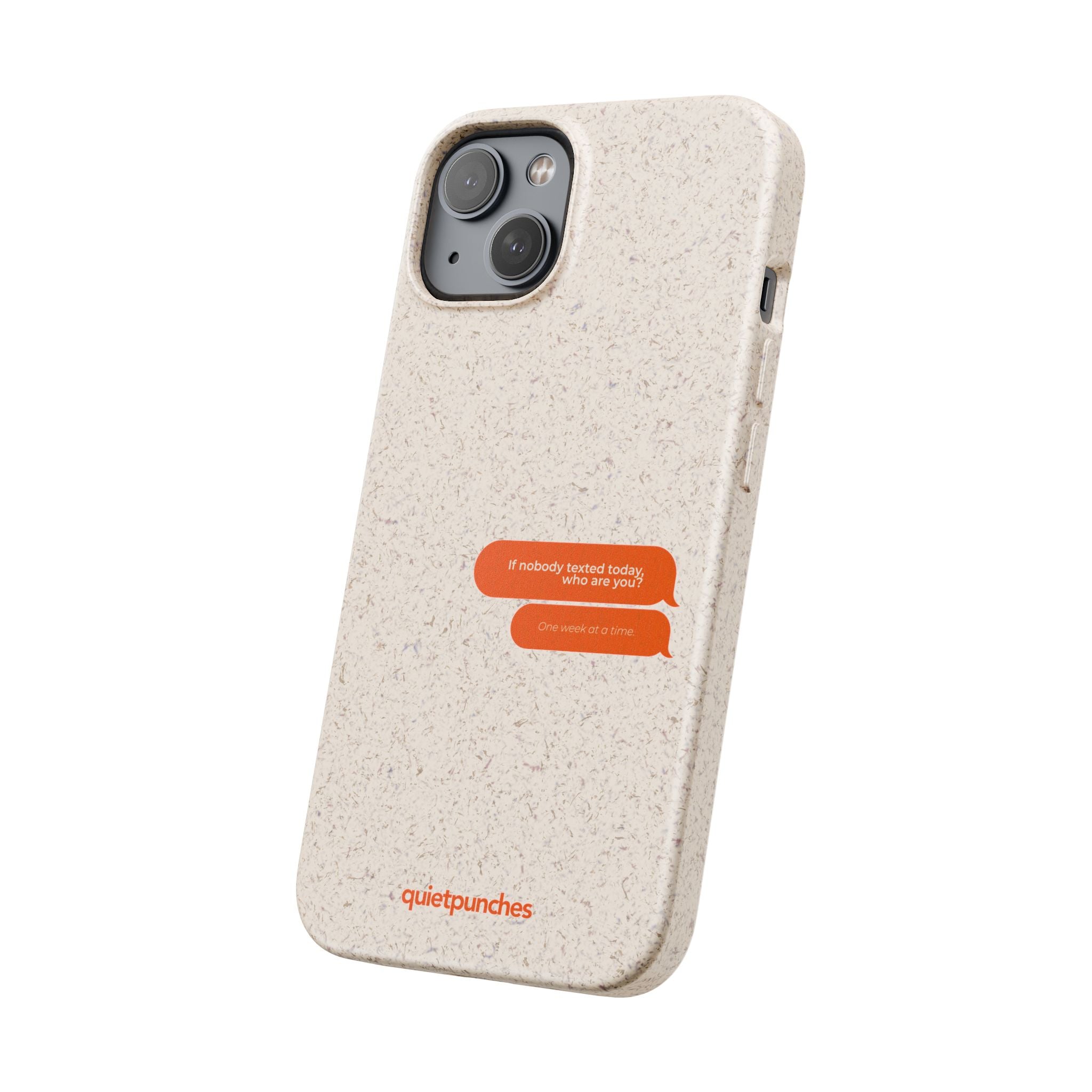 Biodegradable phone case | neutral speckled eco case