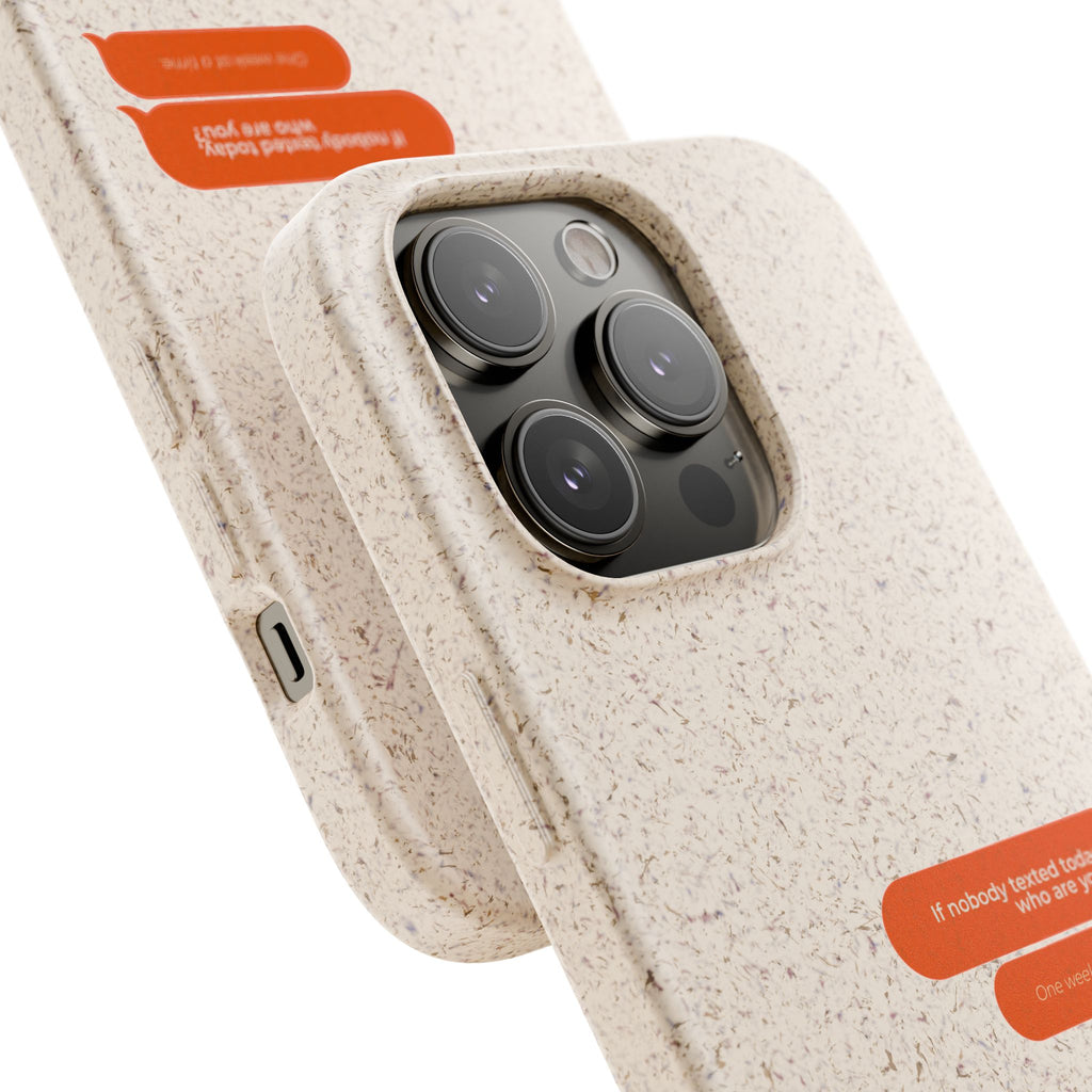 Biodegradable phone case | neutral speckled eco case