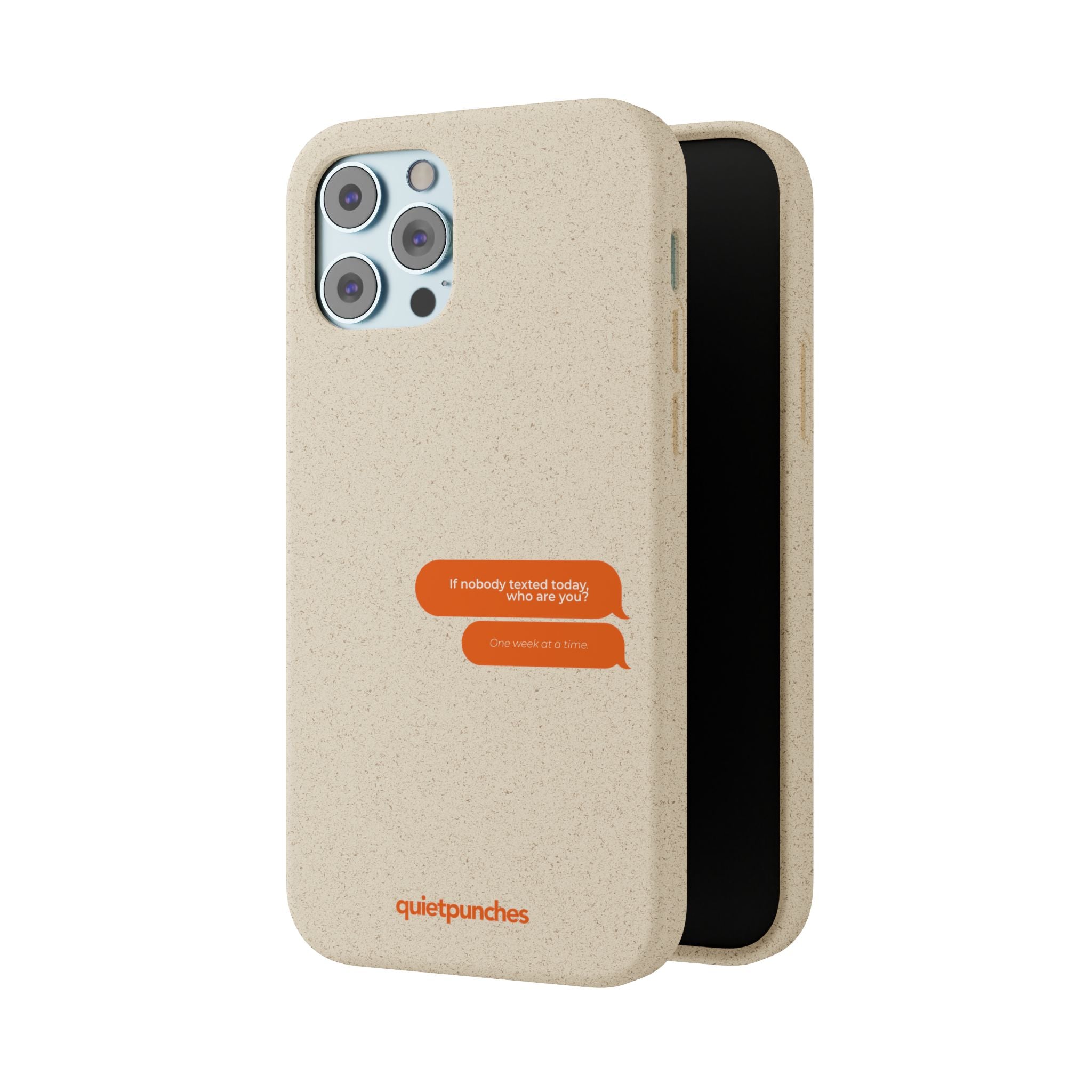 Biodegradable phone case | neutral speckled eco case