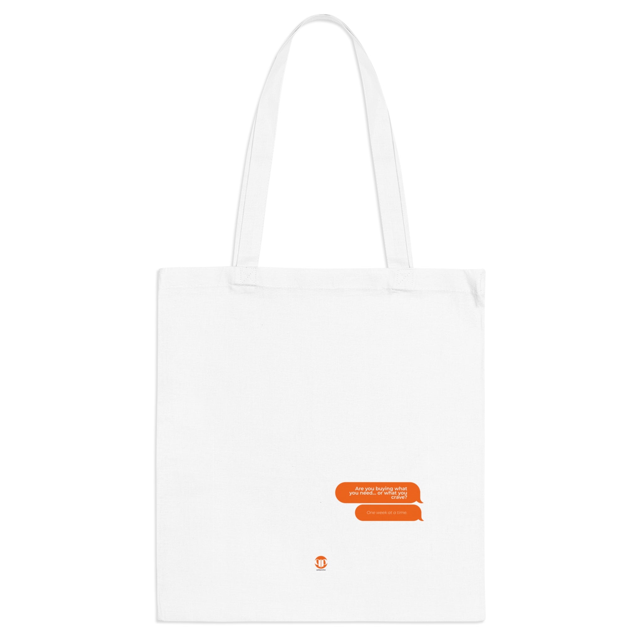 Tote Bag | Need or Crave? Reusable Canvas Shopping Bag | Quiet Discipline