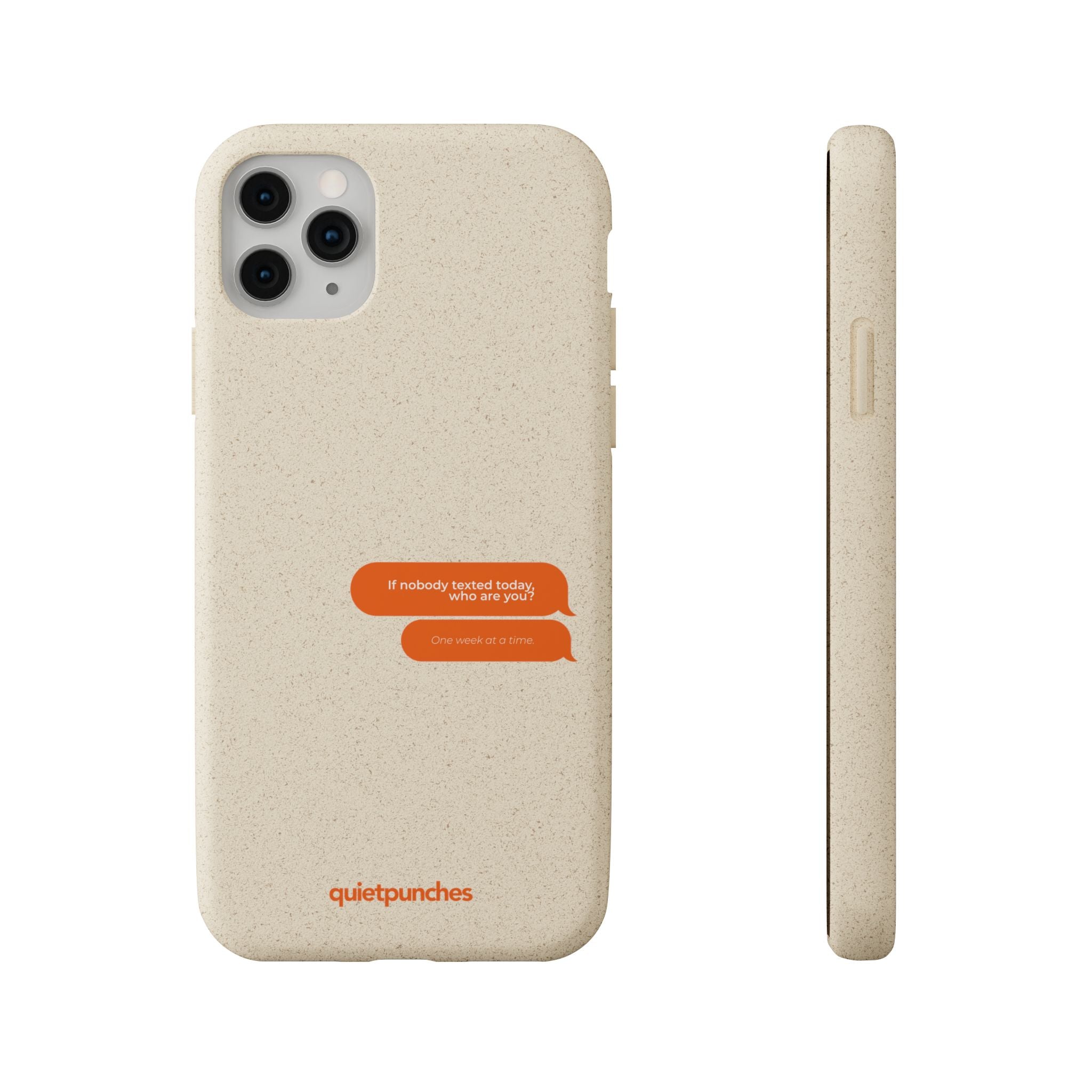 Biodegradable phone case | neutral speckled eco case