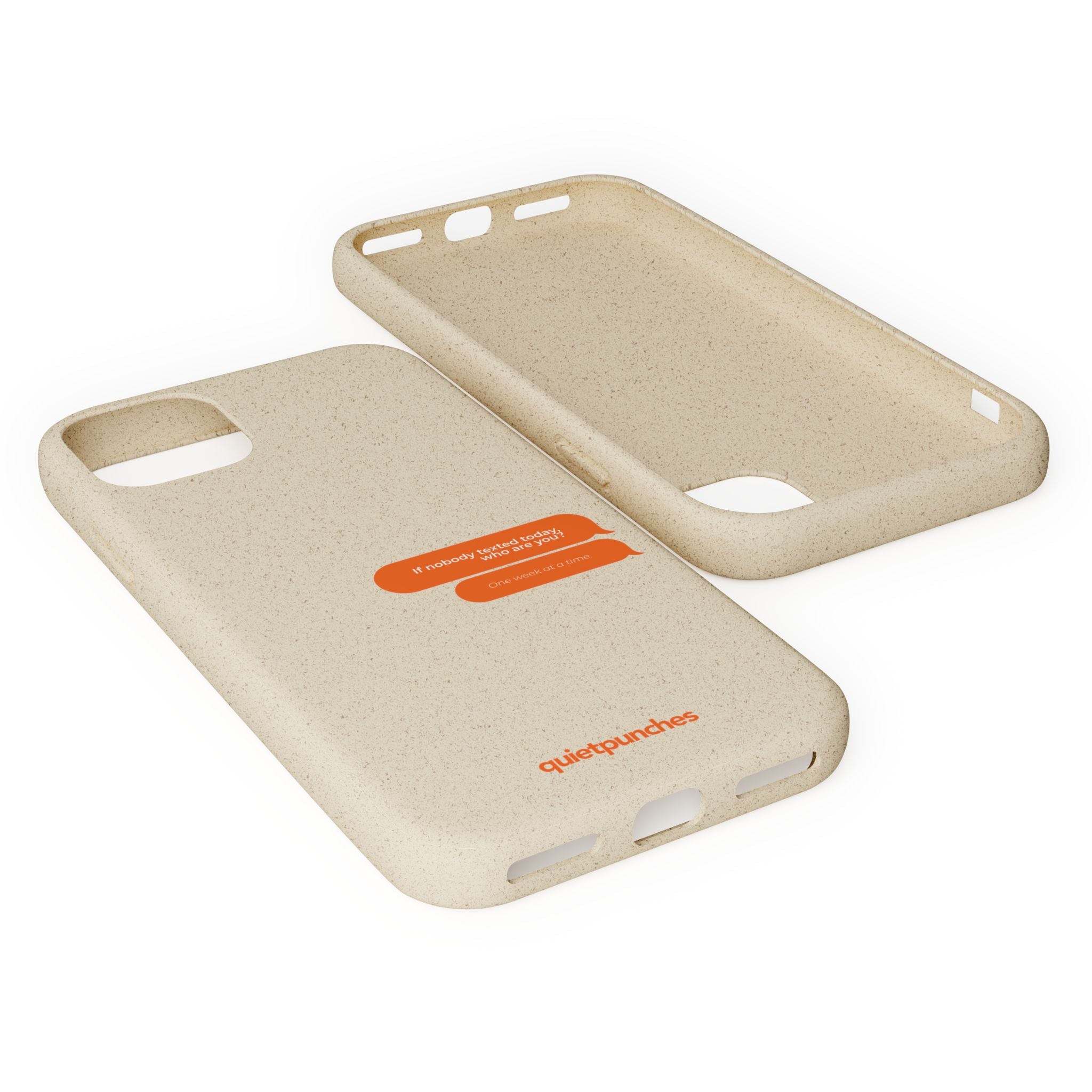 Biodegradable phone case | neutral speckled eco case