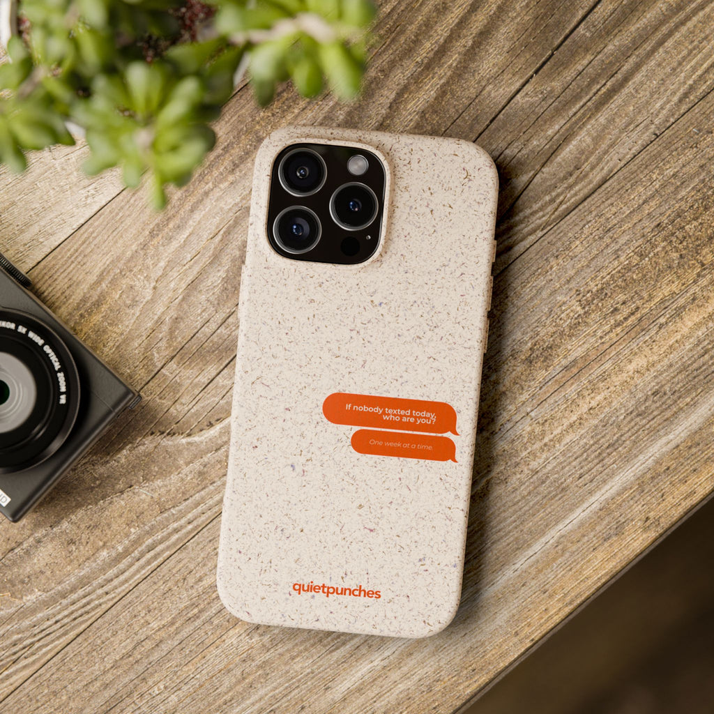 Biodegradable phone case | neutral speckled eco case