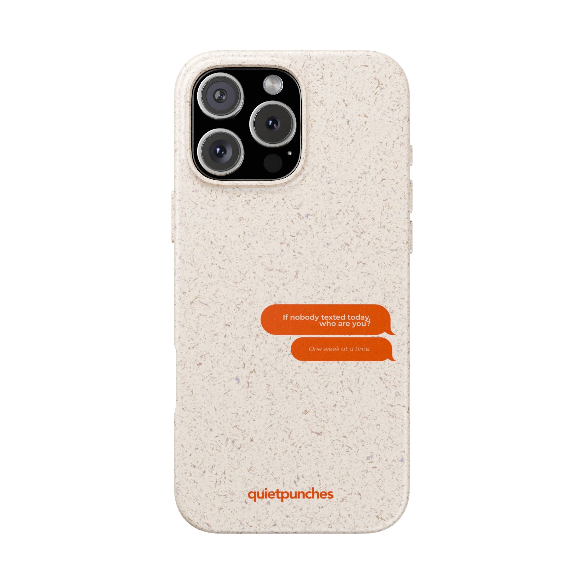 Biodegradable phone case | neutral speckled eco case
