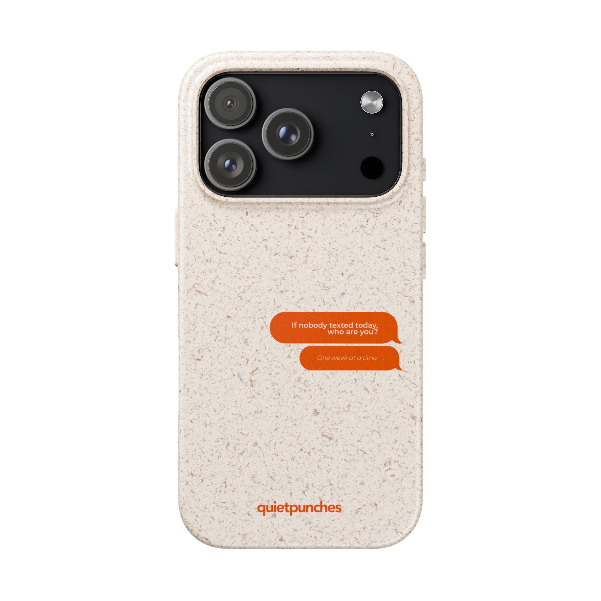 Biodegradable phone case | neutral speckled eco case