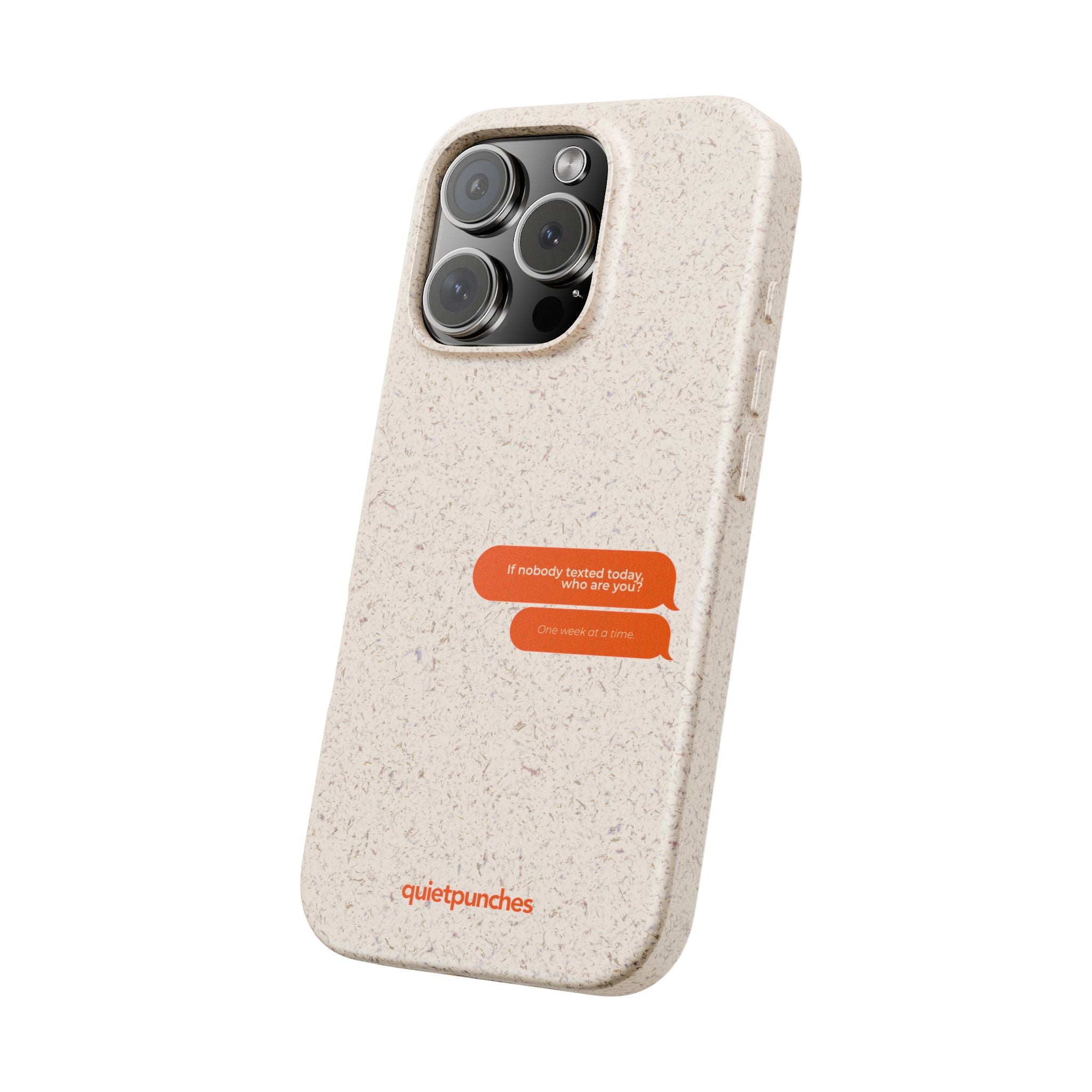 Biodegradable phone case | neutral speckled eco case
