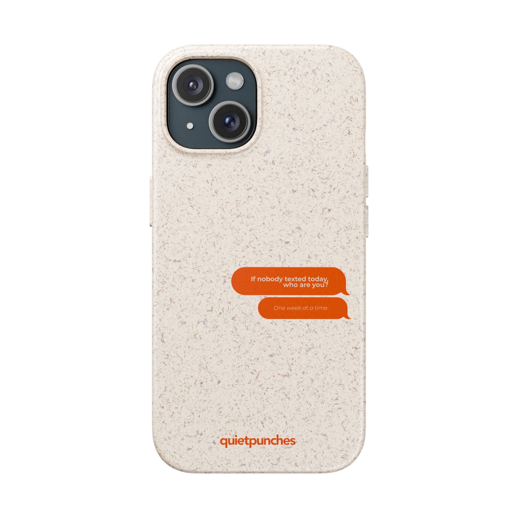 Biodegradable phone case | neutral speckled eco case
