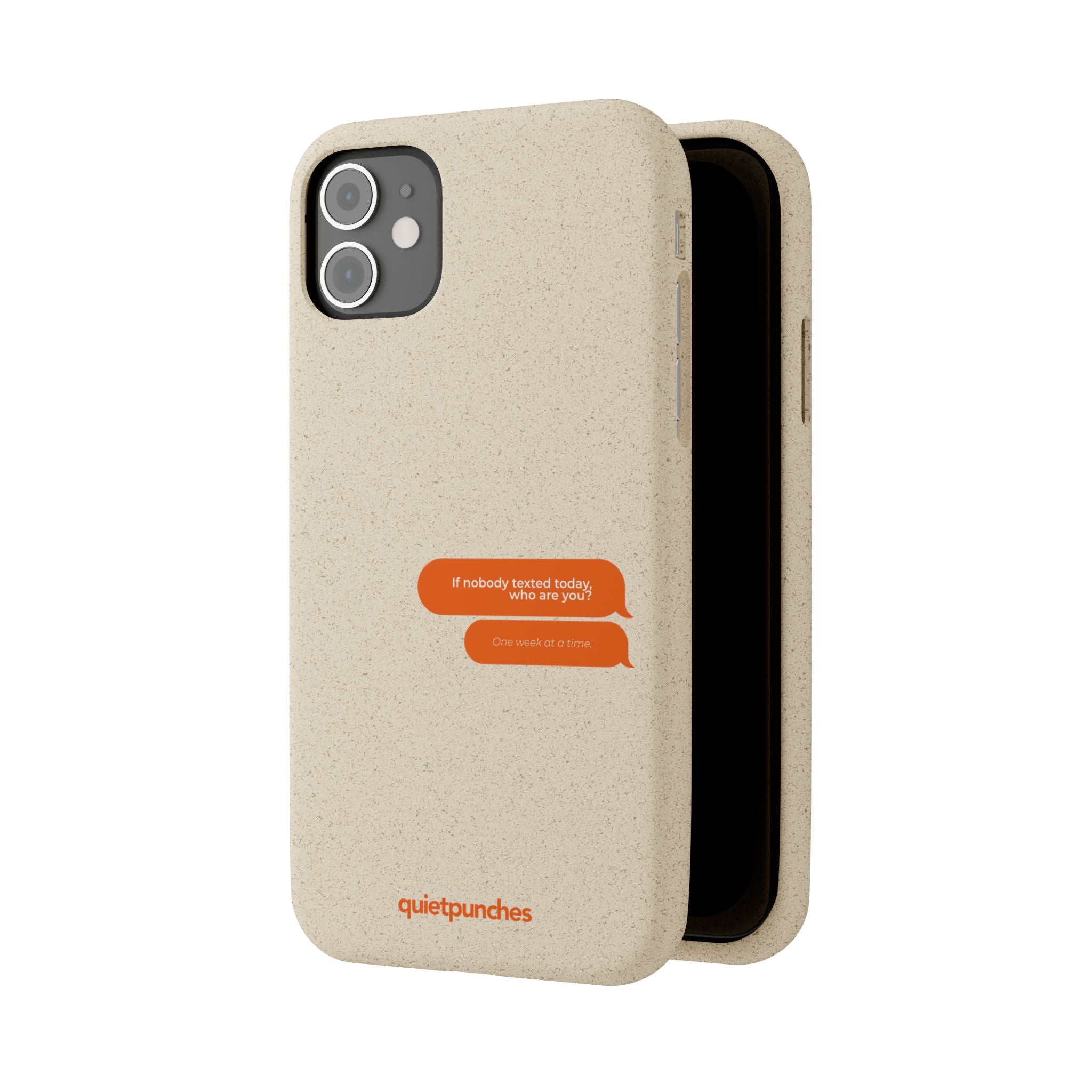 Biodegradable phone case | neutral speckled eco case