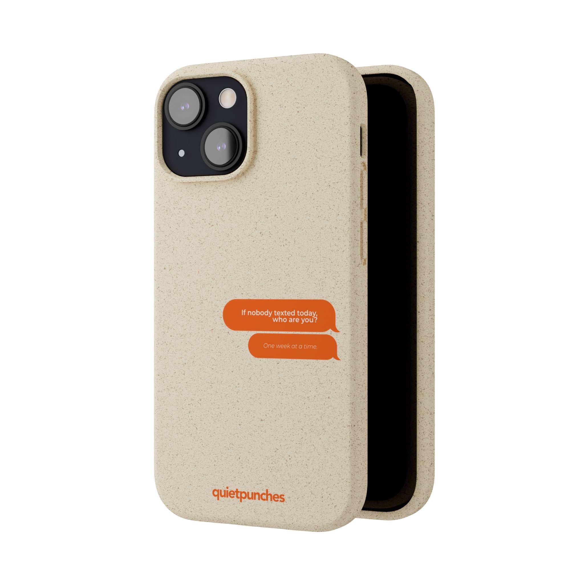 Biodegradable phone case | neutral speckled eco case