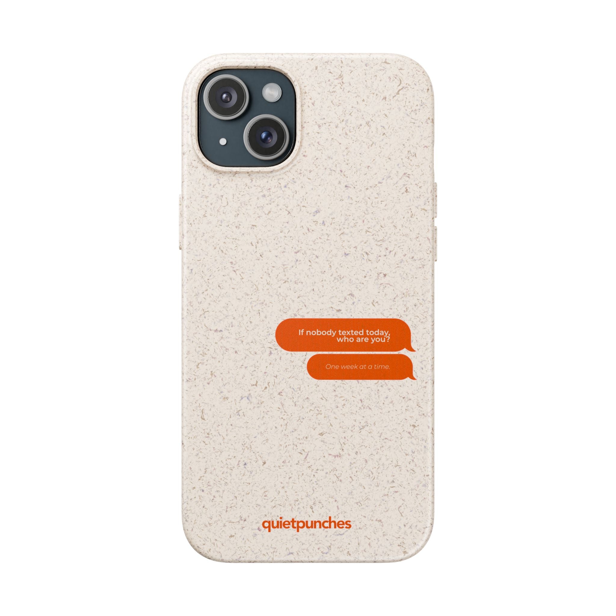 Biodegradable phone case | neutral speckled eco case