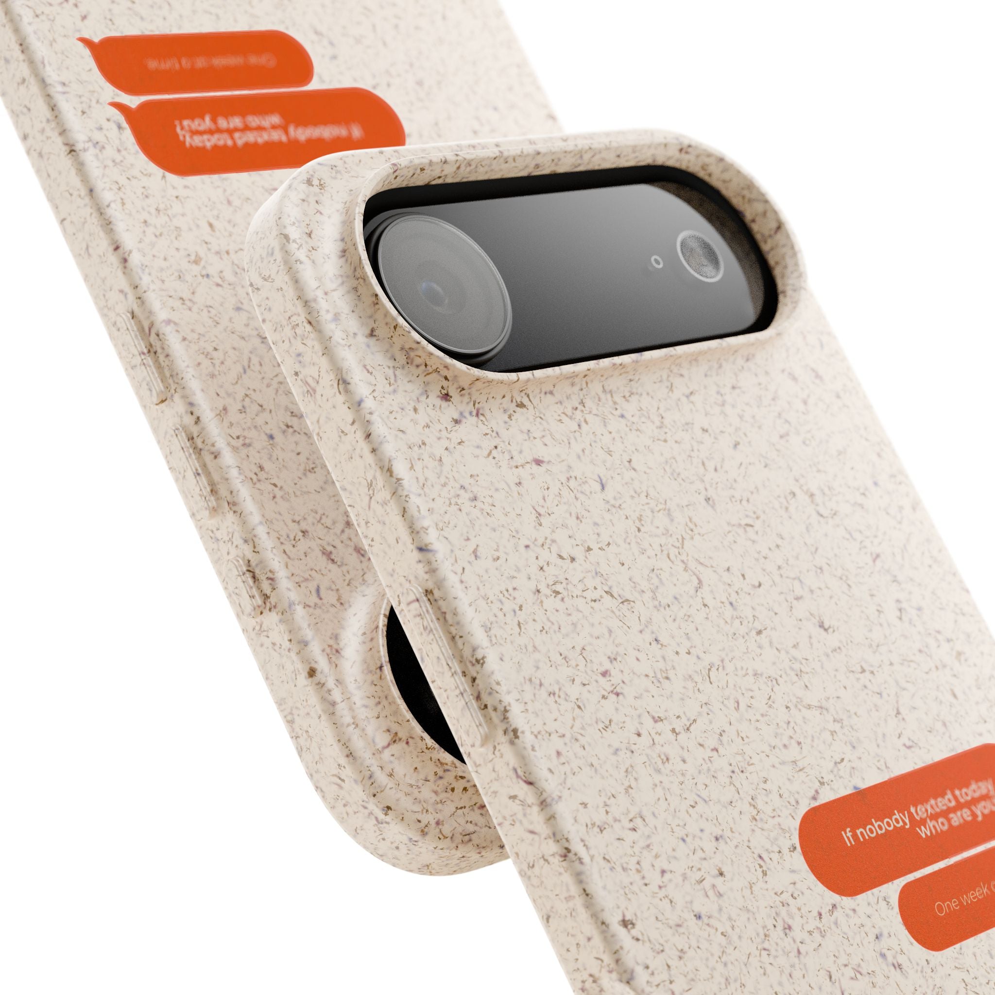 Biodegradable phone case | neutral speckled eco case