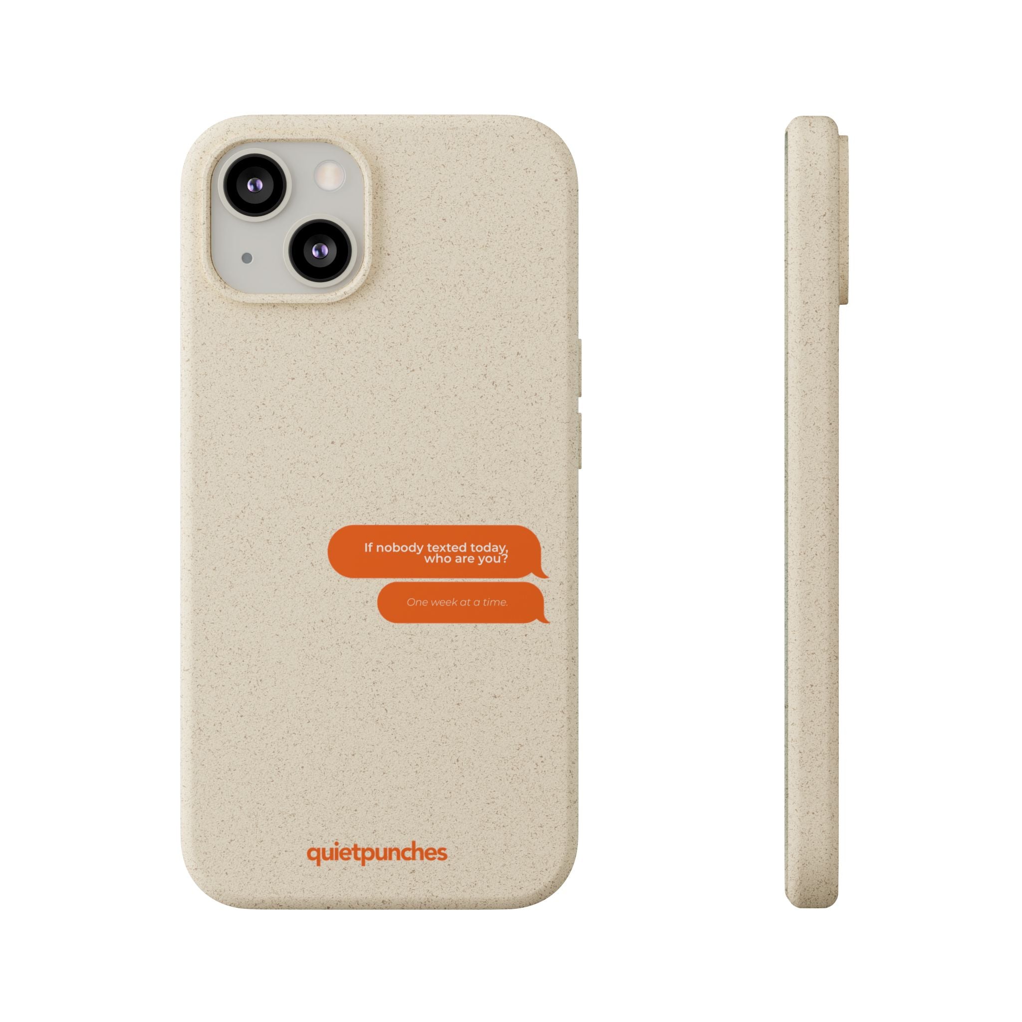 Biodegradable phone case | neutral speckled eco case