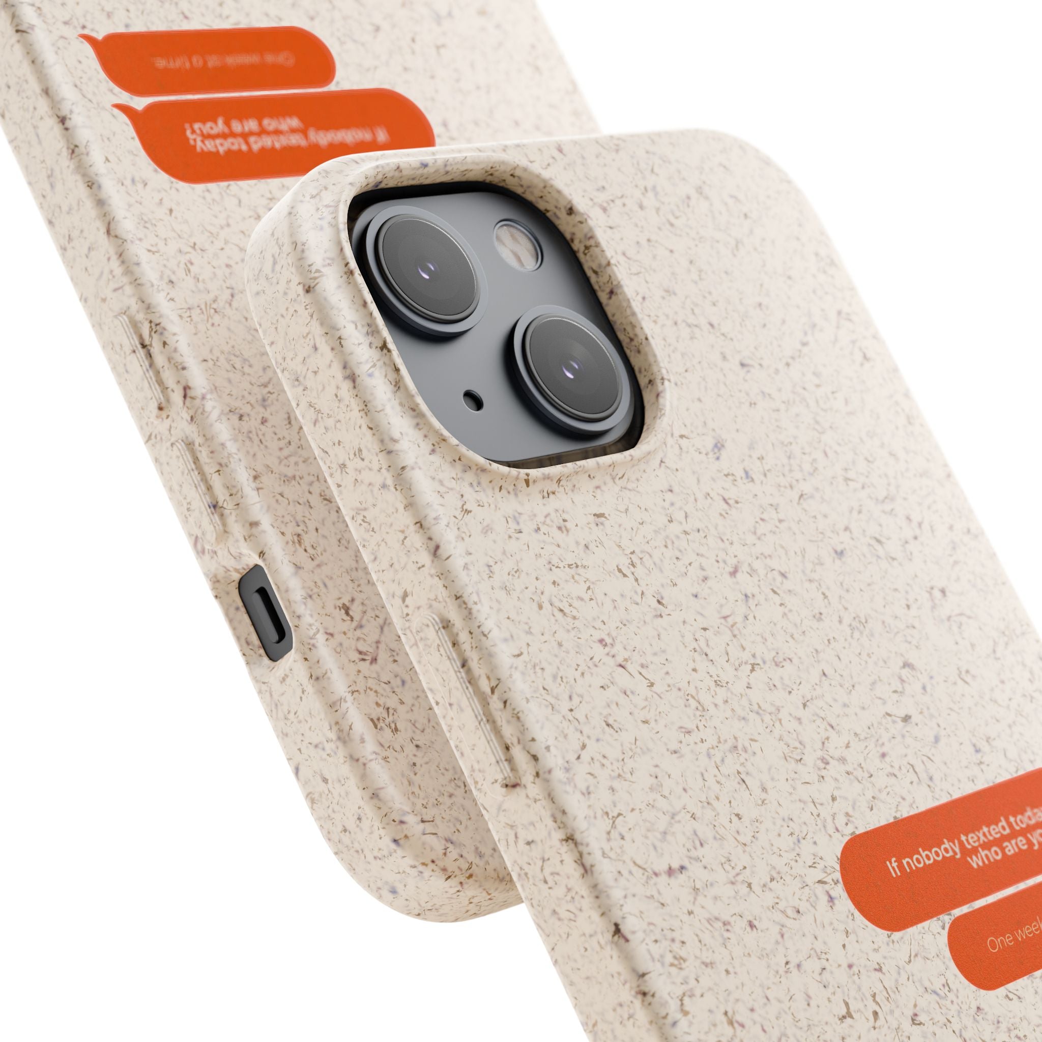 Biodegradable phone case | neutral speckled eco case