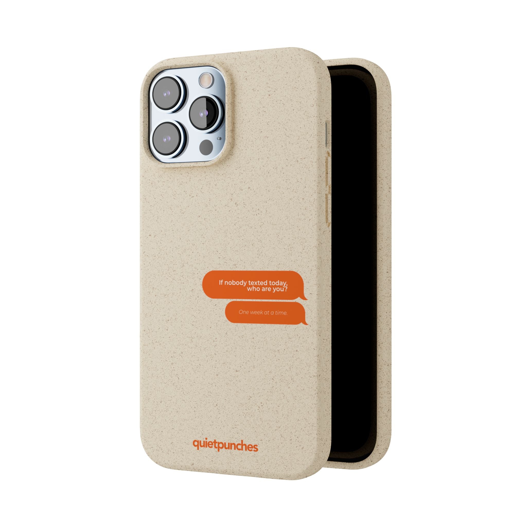 Biodegradable phone case | neutral speckled eco case