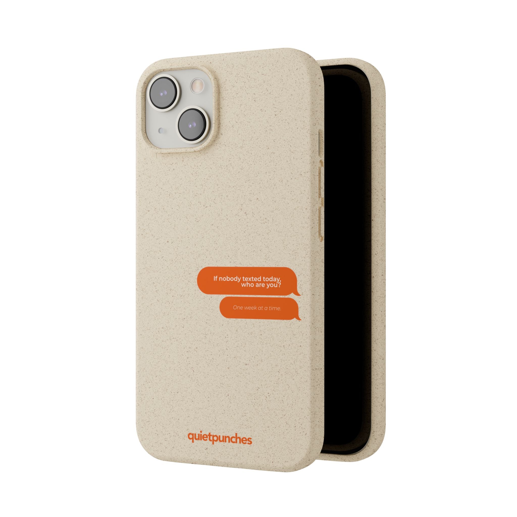 Biodegradable phone case | neutral speckled eco case