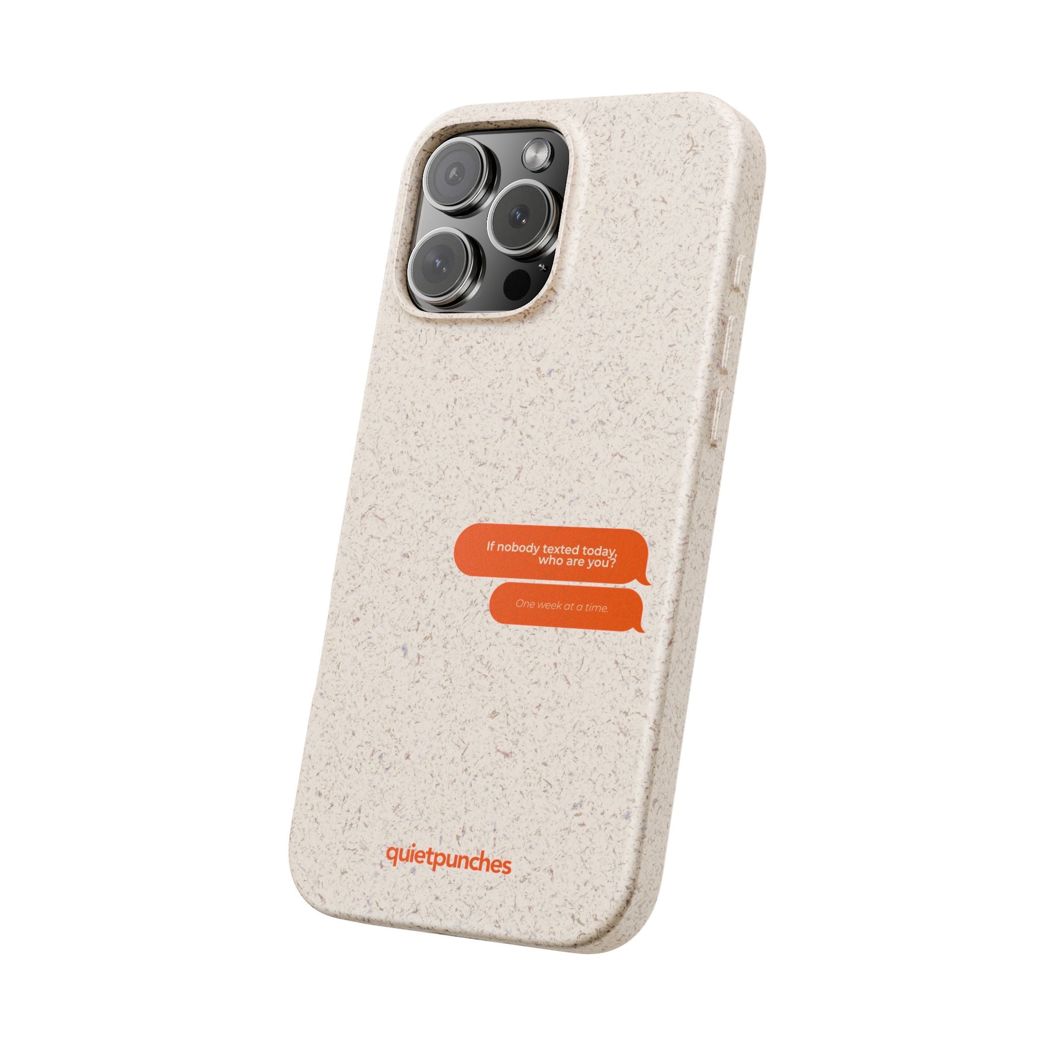 Biodegradable phone case | neutral speckled eco case