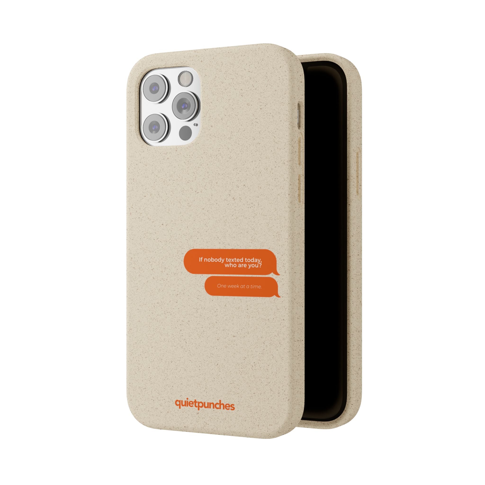 Biodegradable phone case | neutral speckled eco case