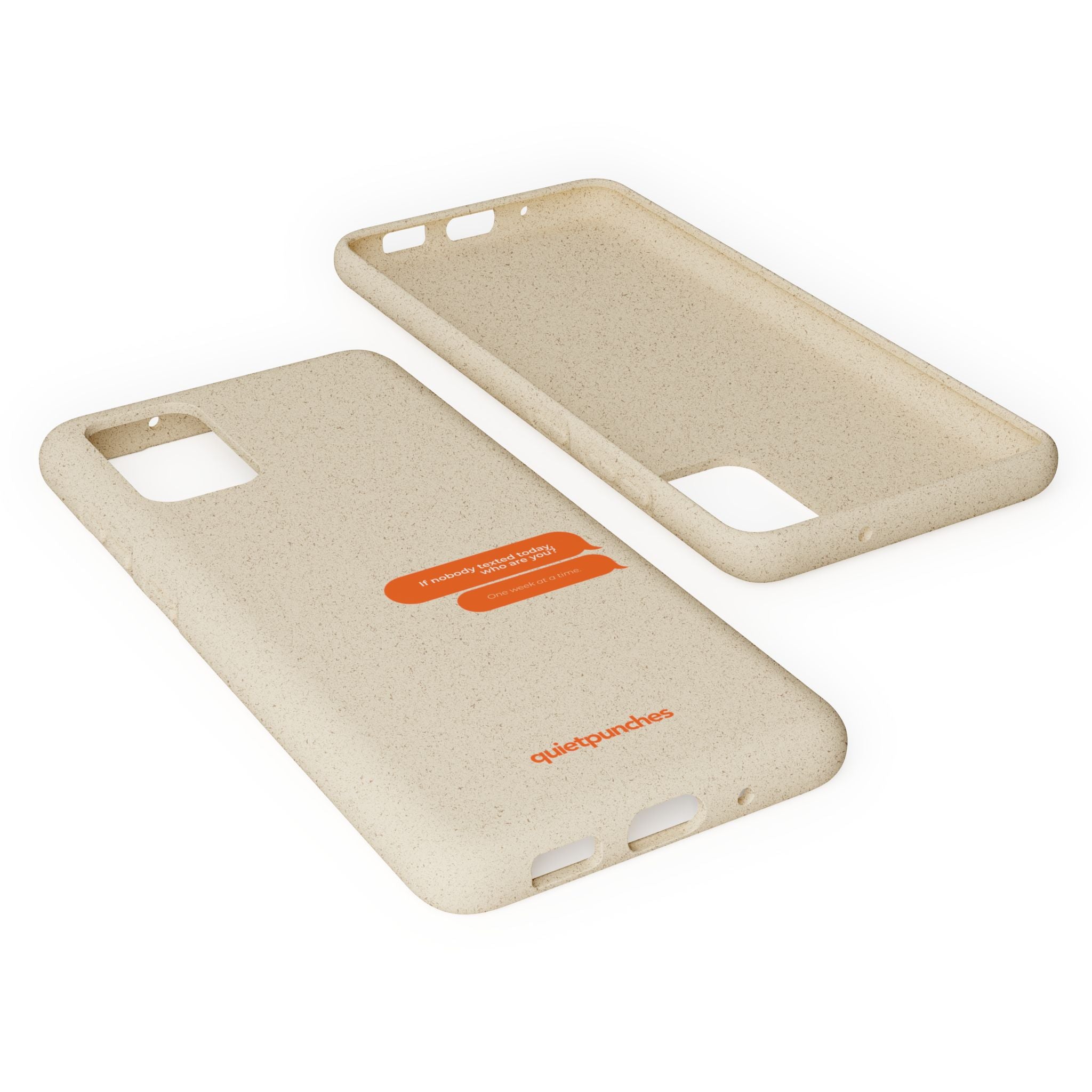 Biodegradable phone case | neutral speckled eco case