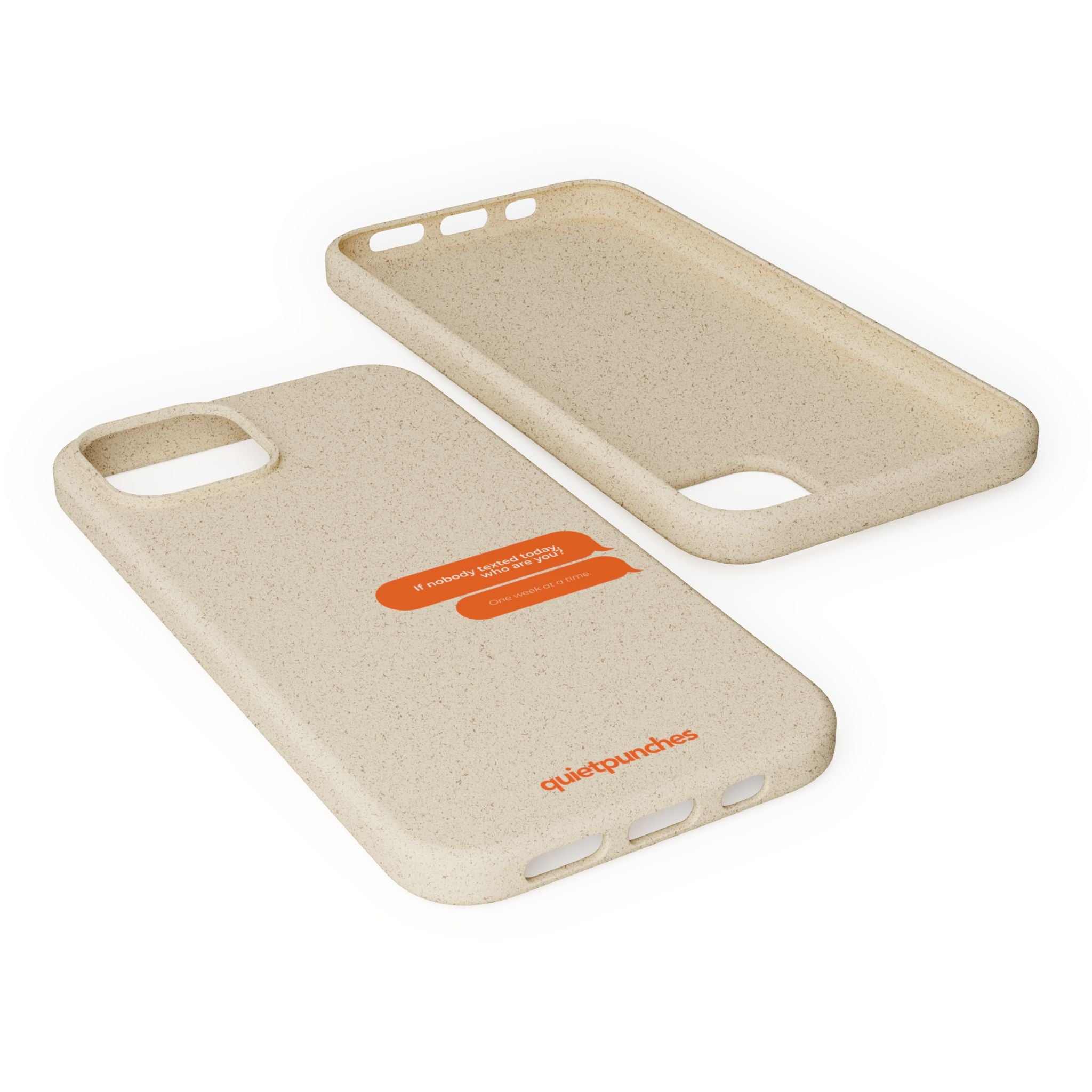 Biodegradable phone case | neutral speckled eco case