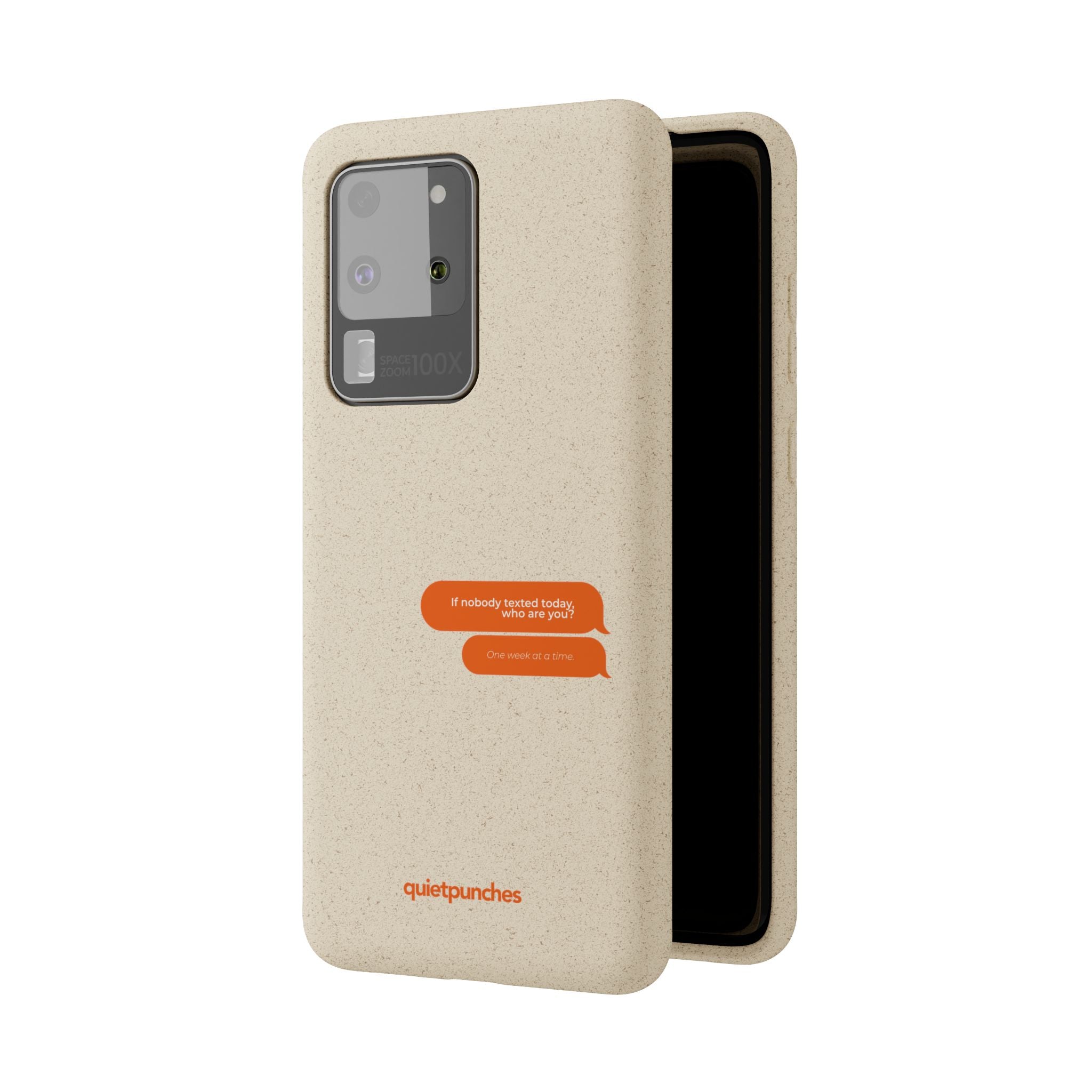 Biodegradable phone case | neutral speckled eco case