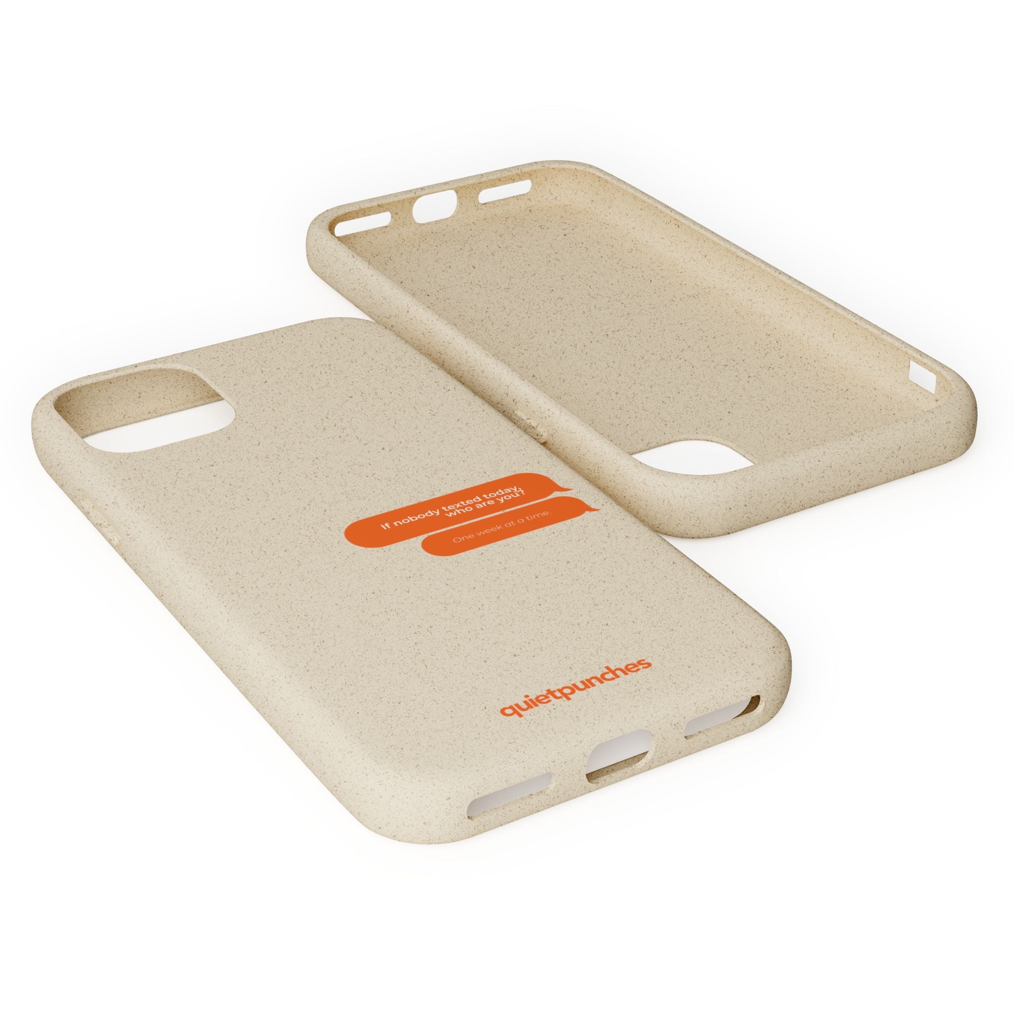 Biodegradable phone case | neutral speckled eco case