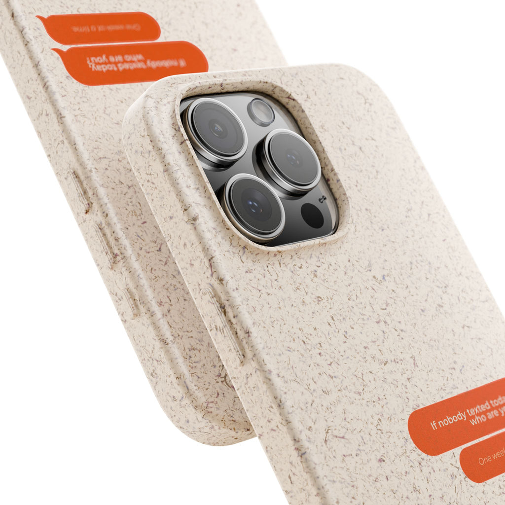 Biodegradable phone case | neutral speckled eco case