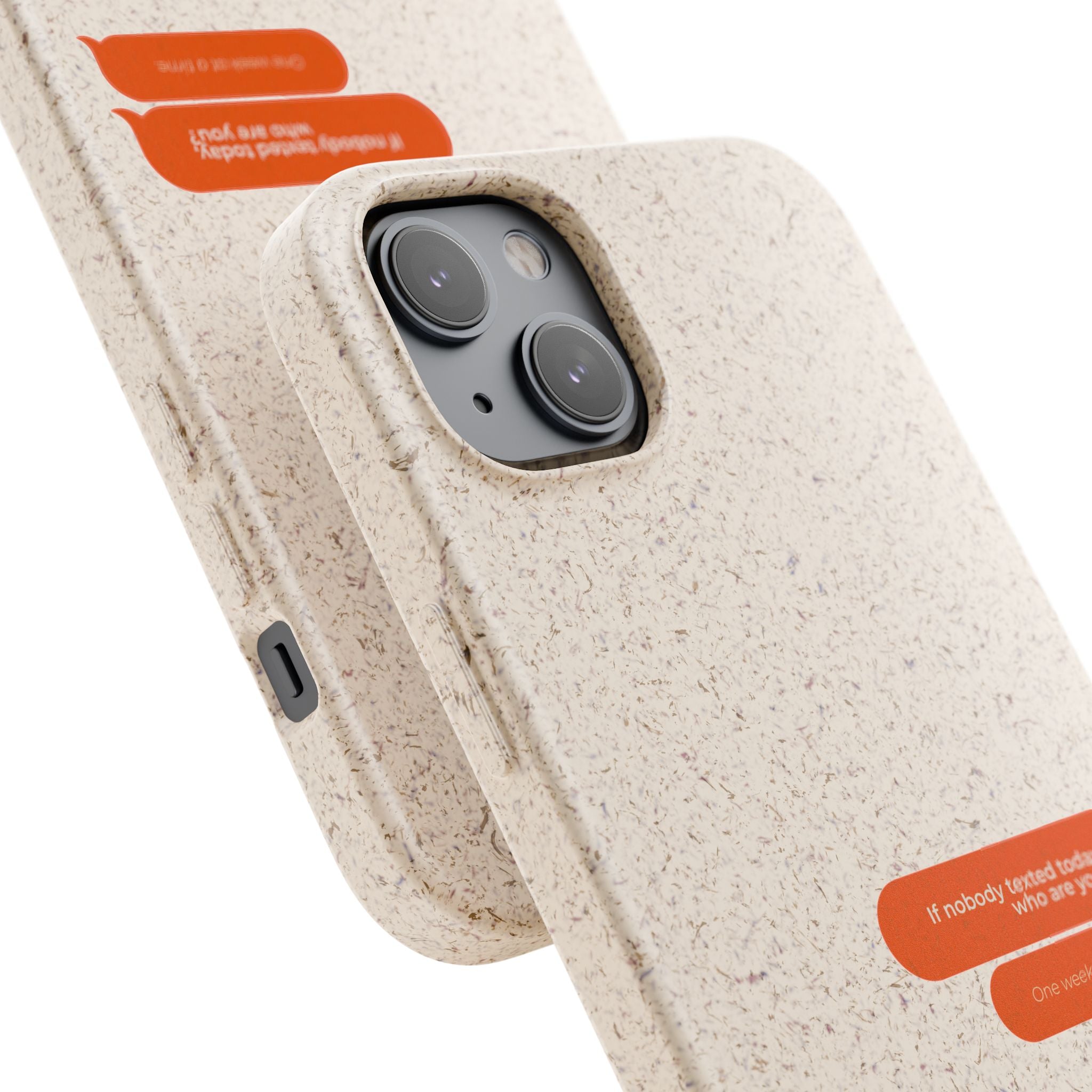 Biodegradable phone case | neutral speckled eco case