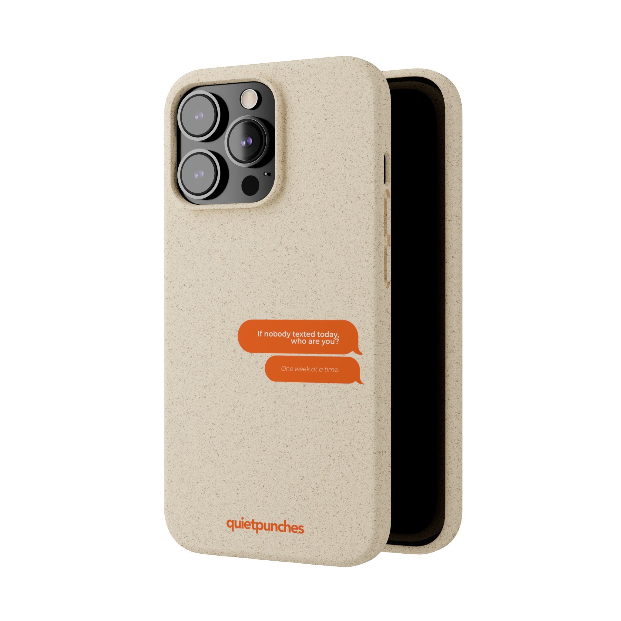 Biodegradable phone case | neutral speckled eco case