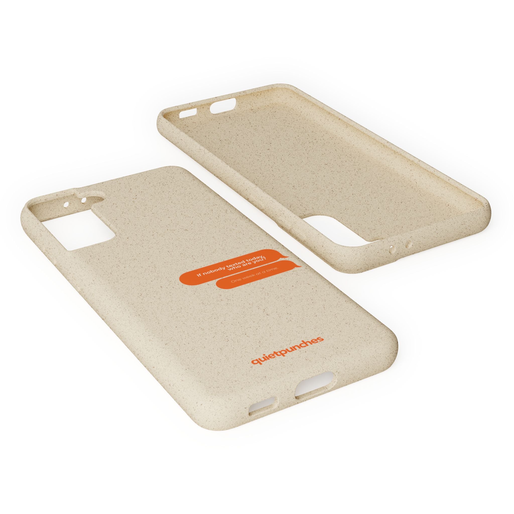 Biodegradable phone case | neutral speckled eco case