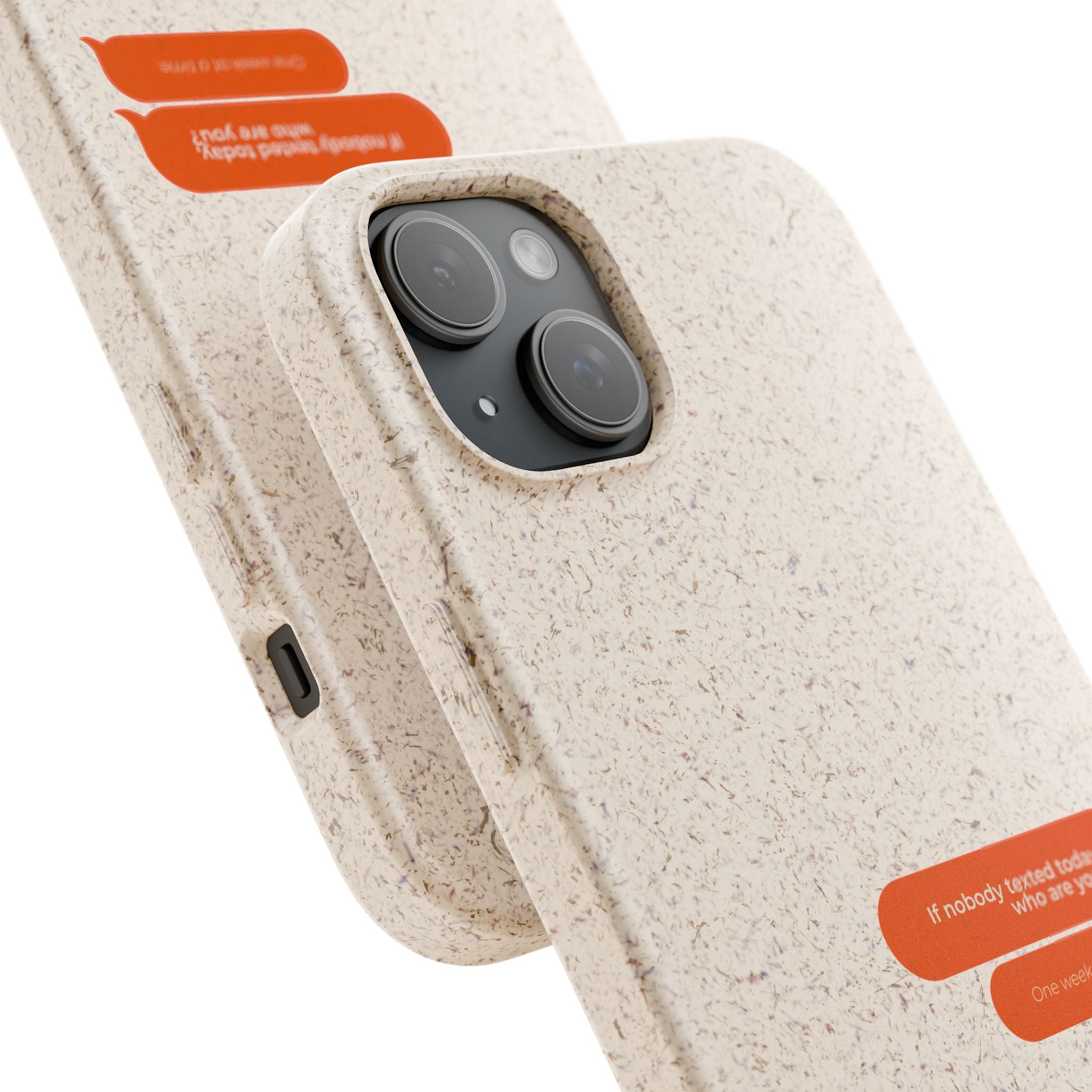 Biodegradable phone case | neutral speckled eco case