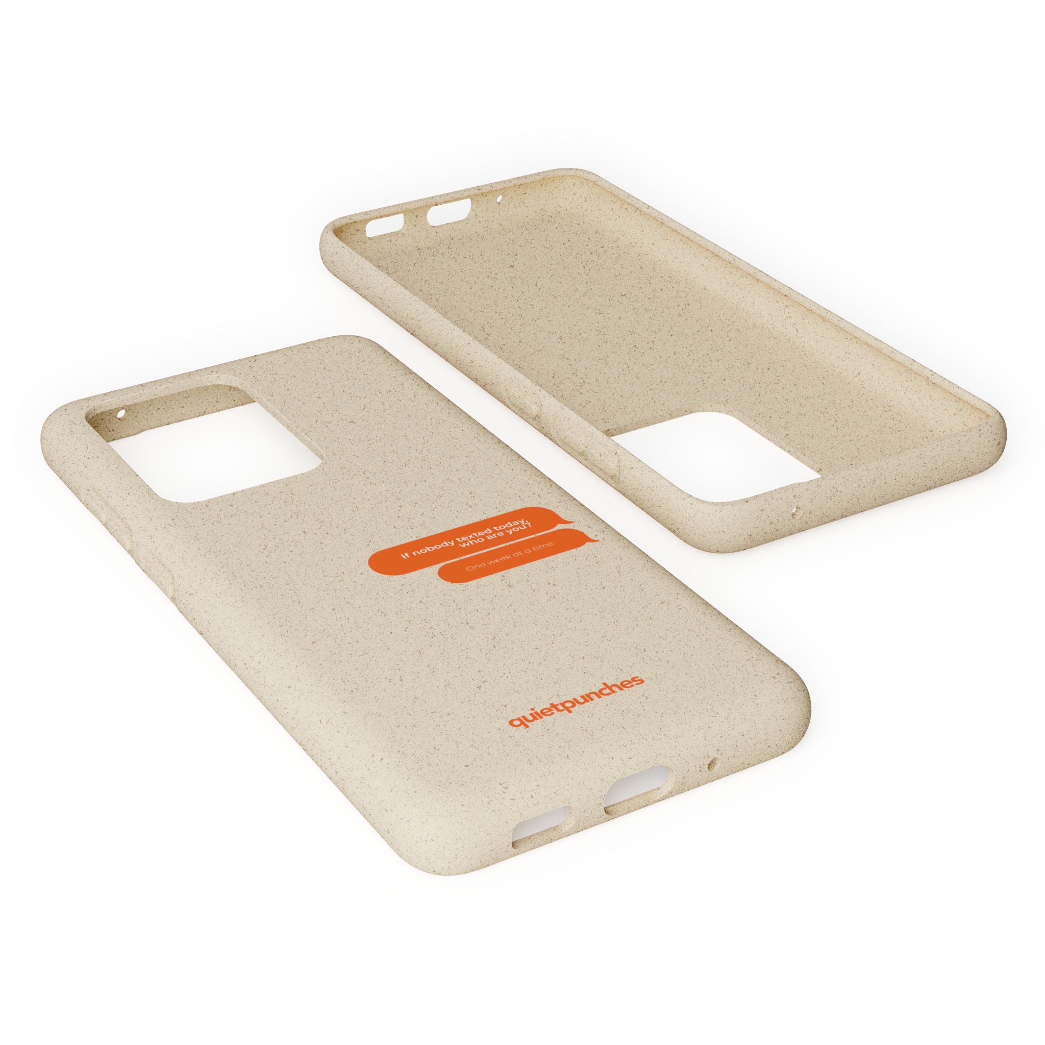 Biodegradable phone case | neutral speckled eco case